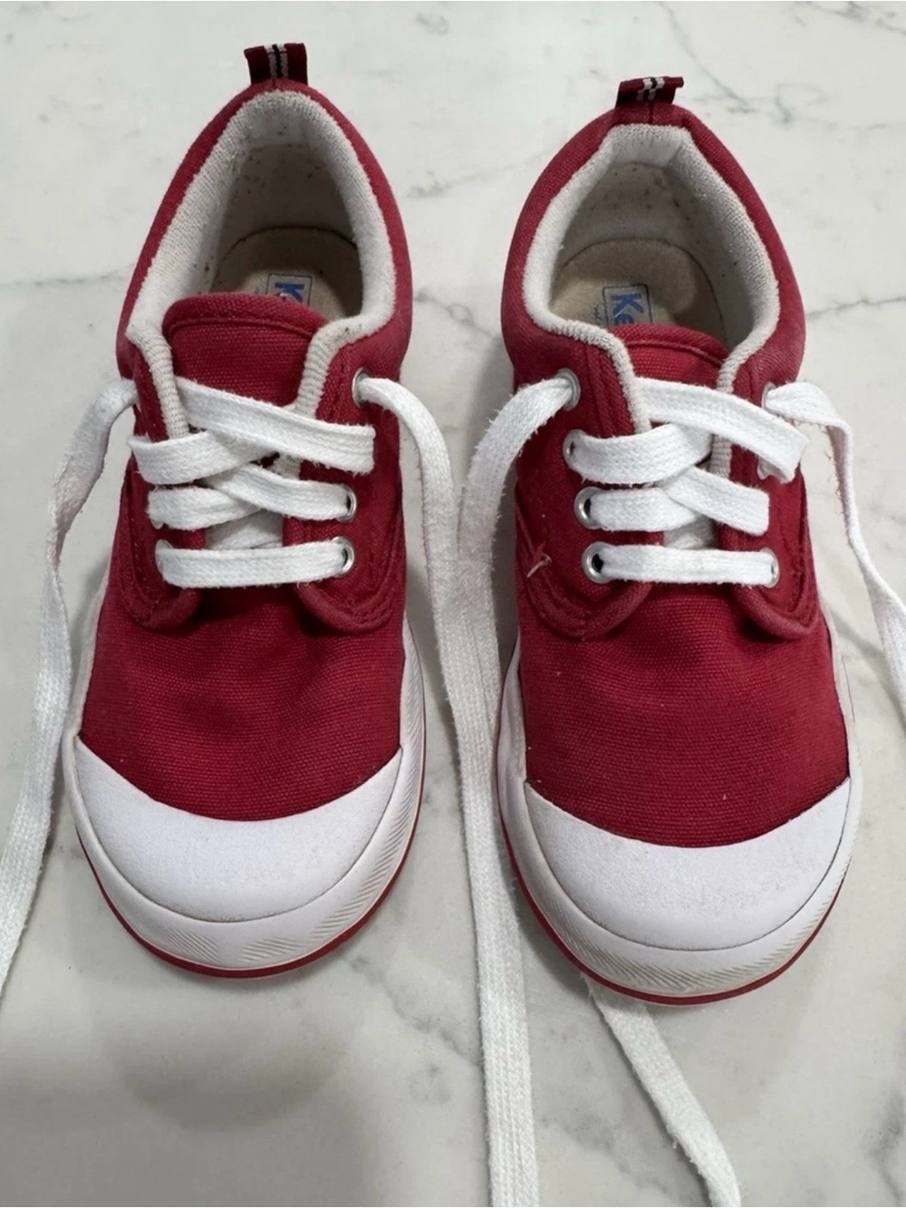 Keds Kids Low-Top Lace-Up Sneakers Graham Red 10W Round Toe - Picture 2 of 10